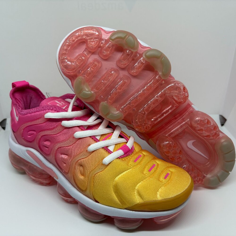 Nike Air Vapormax Plus Womens - Pink and Yellow